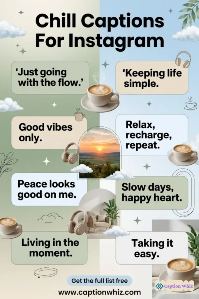 129+ Essential Chill Captions For Instagram and Quotes That Spark Joy in 2026
