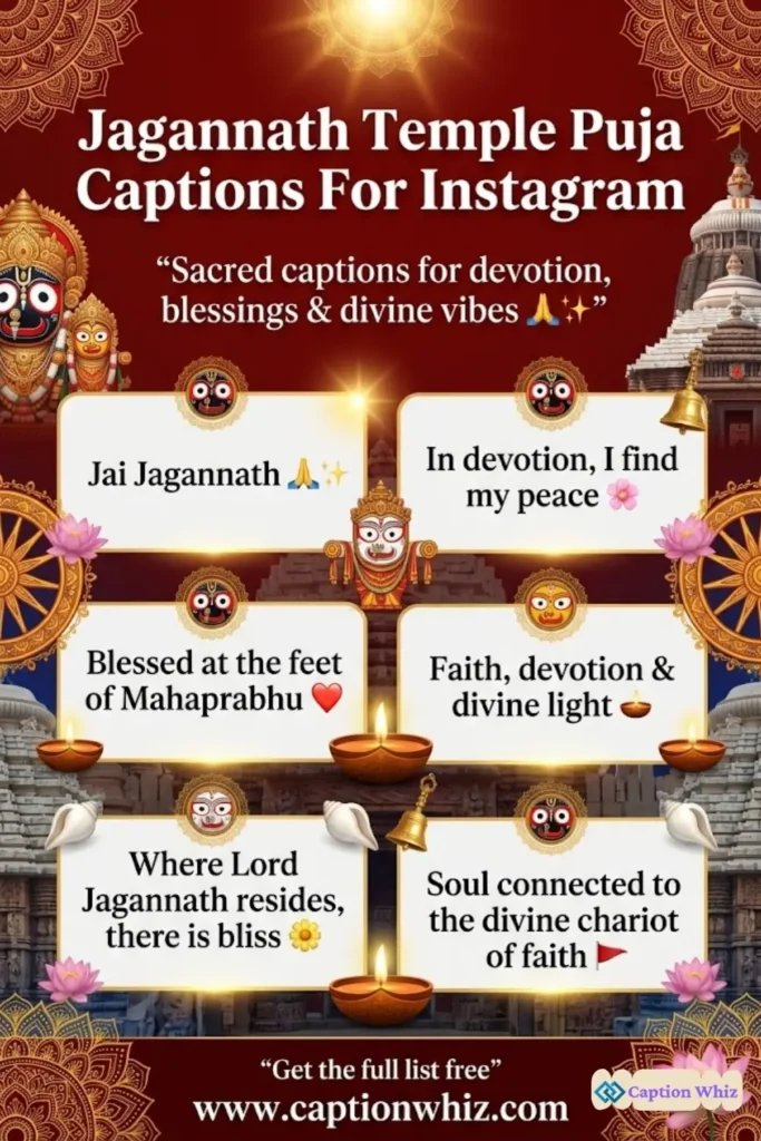 135+ Unforgettable Jagannath Temple Puja Captions For Instagram and Quotes to Inspire