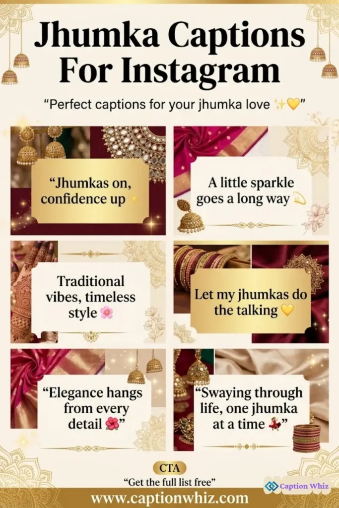 137+ Unforgettable Jhumka Captions For Instagram and Quotes to Shine Bright