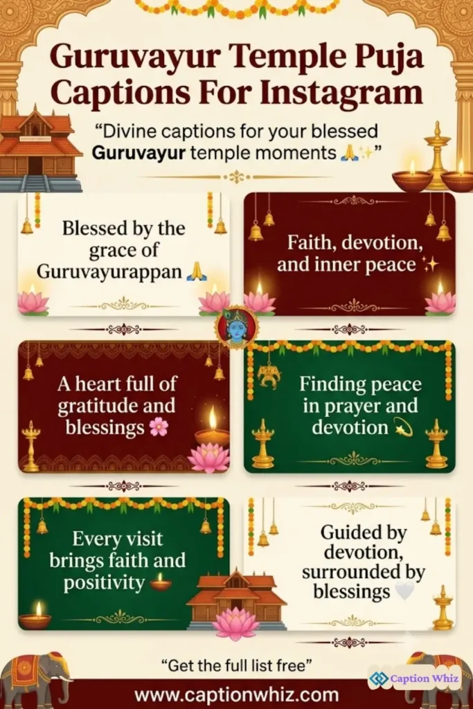 127+ Essential Guruvayur Temple Puja Captions For Instagram That Inspire Gratitude Quotes