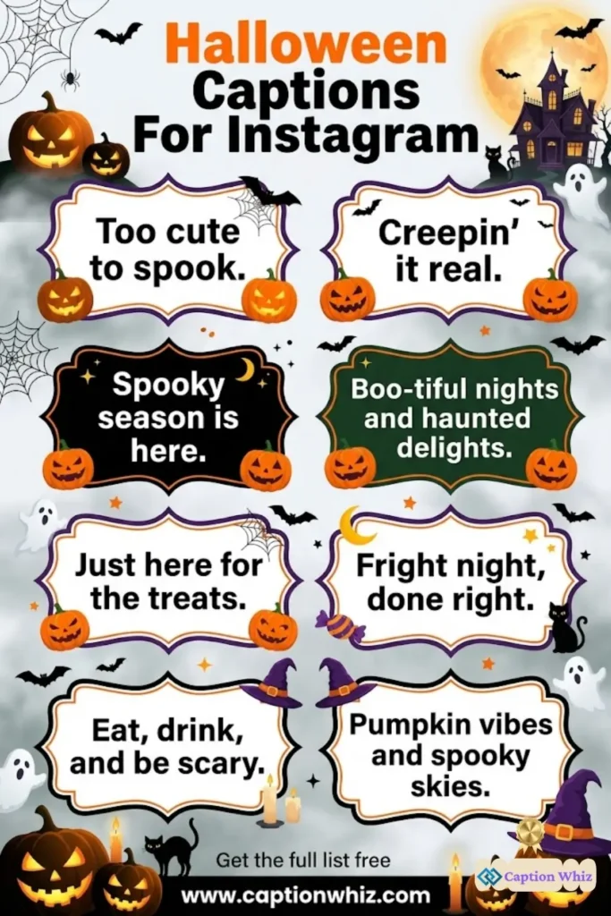 143+ Spooktacular Halloween Captions For Instagram and Quotes to Haunt Your Feed in 2026