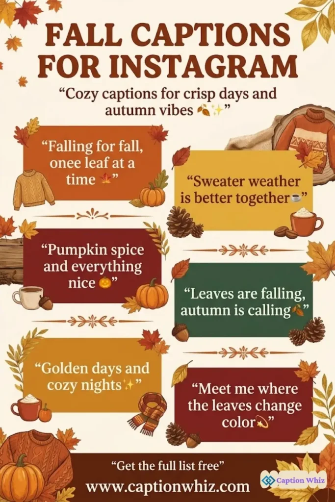143+ Unforgettable Fall Captions For Instagram and Quotes to Inspire Your Autumn Vibes