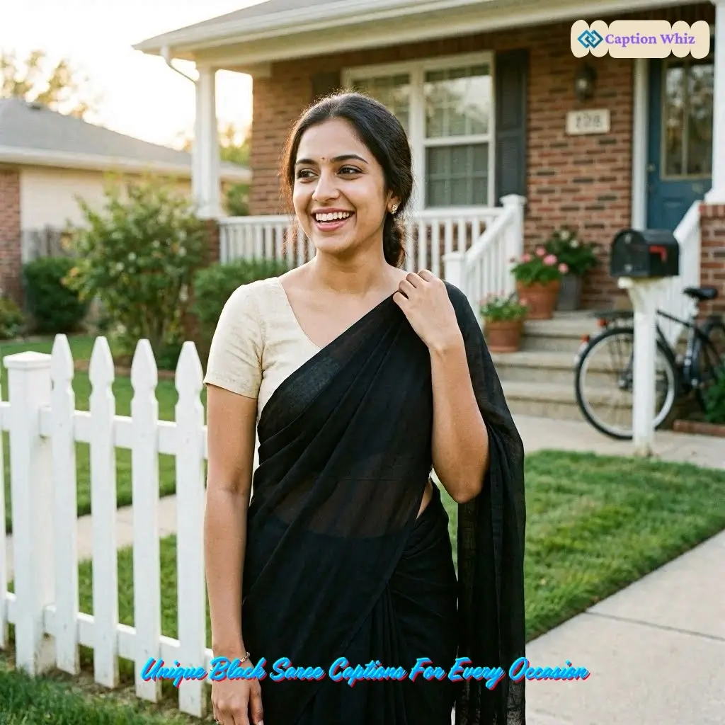 139+ Essential Black Saree Captions For Instagram That Spark Curiosity and Style Quotes in 2026