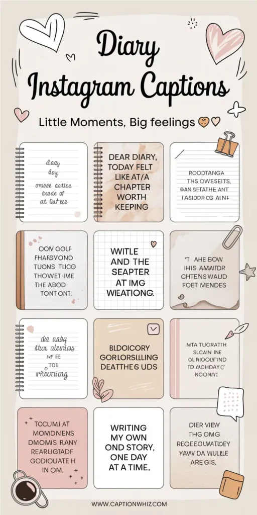 127+ Essential Diary Captions For Instagram That Spark Curiosity and Inspiration Quotes