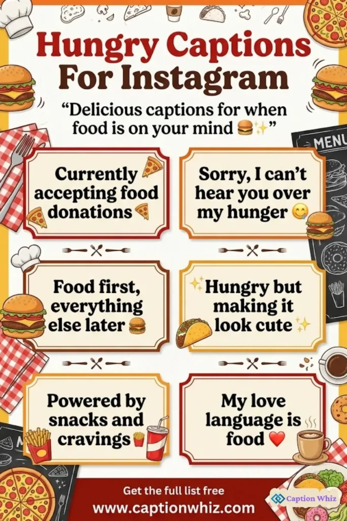 137+ Irresistible Hungry Captions For Instagram That Will Boost Your Engagement Quotes