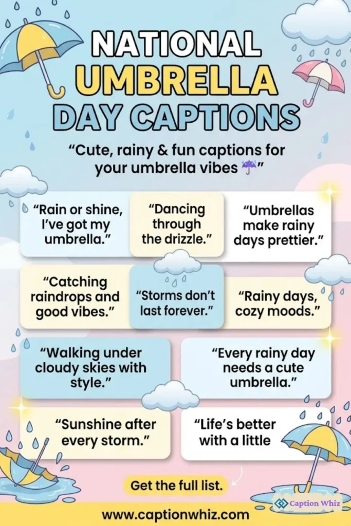 137+ Essential National Umbrella Day Captions and Quotes to Brighten Your Feed