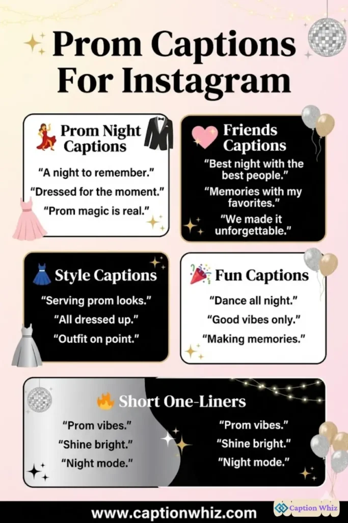 149+ Unforgettable Prom Captions For Instagram and Quotes to Shine Bright