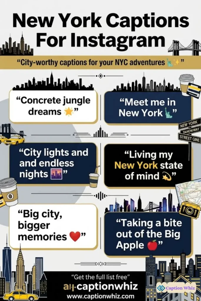 125+ Unforgettable New York Captions For Instagram and Quotes That Inspire Adventure