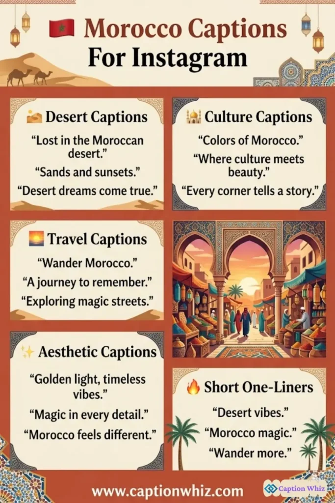 153+ Must-See Morocco Captions For Instagram and Quotes to Ignite Your Wanderlust