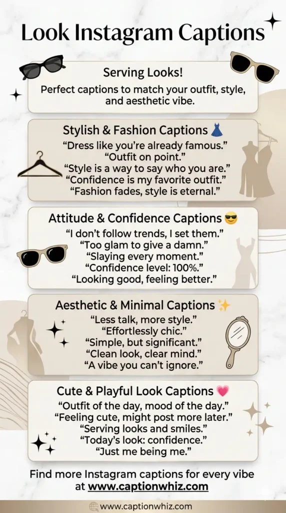 127+ Essential Look Captions For Instagram and Quotes That Boost Engagement Now