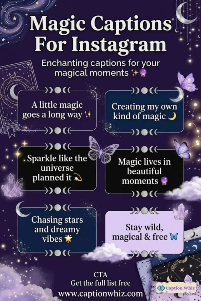 137+ Unforgettable Magic Captions For Instagram That Spark Inspiration and Joy Quotes