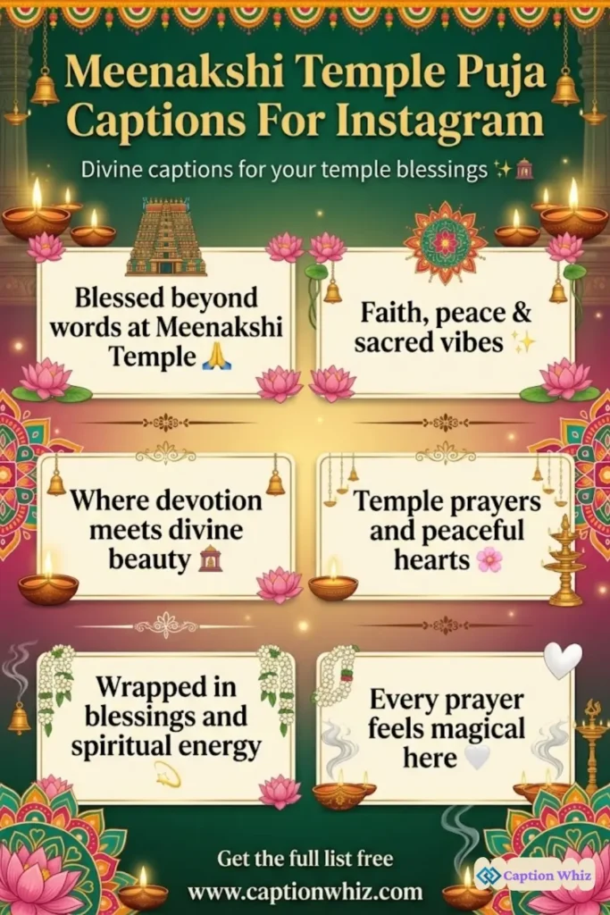 137+ Inspiring Meenakshi Temple Puja Captions For Instagram and Quotes You Need