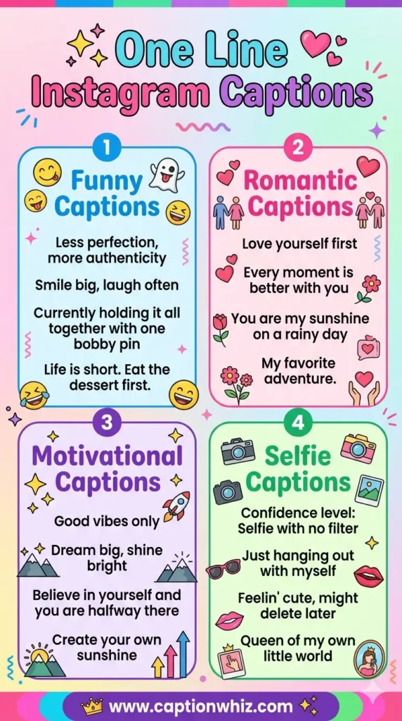 127+ Essential One Line Captions For Instagram That Ignite Curiosity and Inspire Quotes