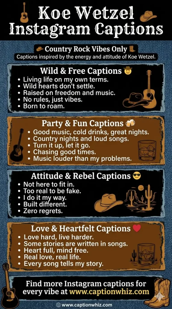 127+ Must-Have Koe Wetzel Captions For Instagram and Quotes That Stand Out