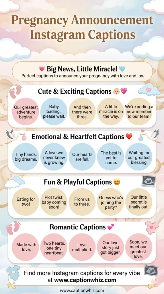 153+ Irresistible Pregnancy Announcement Captions For Instagram and Quotes You Need