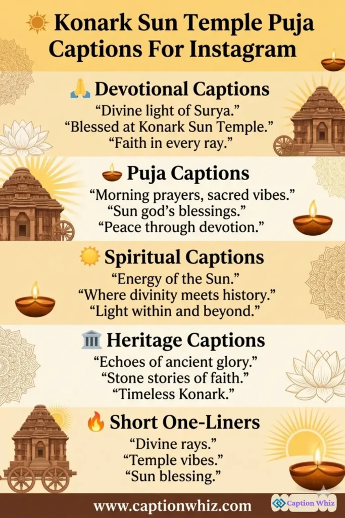 139+ Stunning Konark Sun Temple Puja Captions For Instagram and Quotes to Inspire