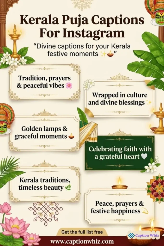 125+ Unforgettable Kerala Puja Captions For Instagram and Quotes You Can't Miss