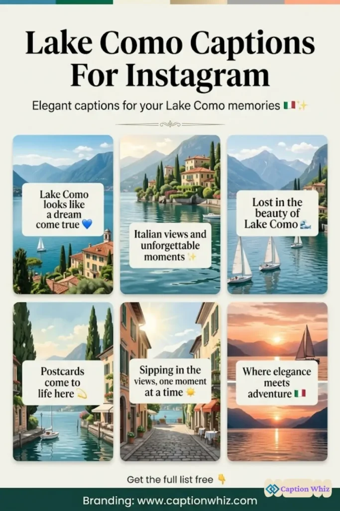 139+ Irresistible Lake Como Captions For Instagram and Quotes to Inspire Adventure