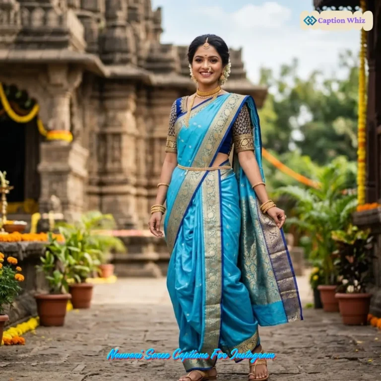 Nauvari Saree Captions For Instagram