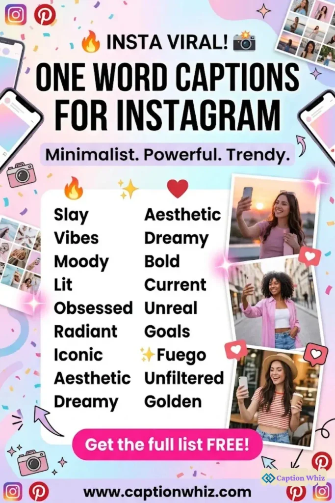 137+ Essential One Word Captions For Instagram That Transform Your Quotes Game