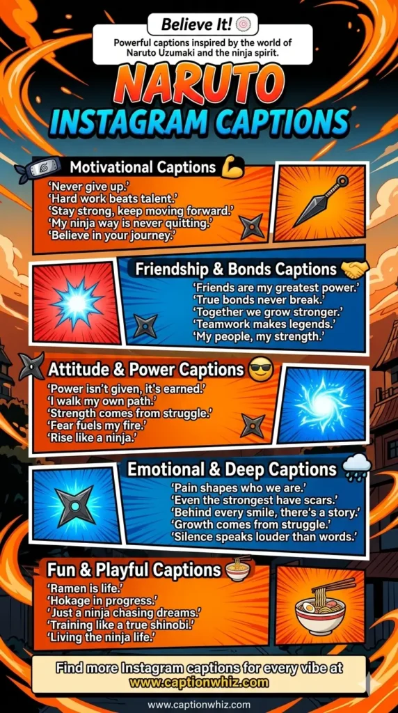 145+ Must-Have Naruto Captions For Instagram That Ignite Your Creativity and Inspire