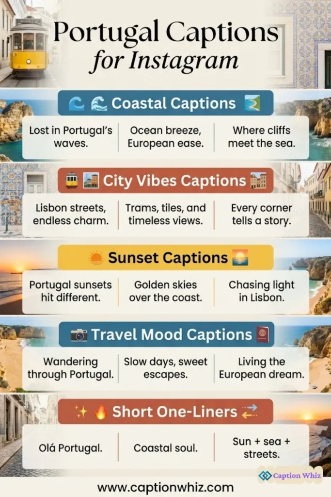 123+ Essential Portugal Captions For Instagram and Quotes That Inspire Adventure