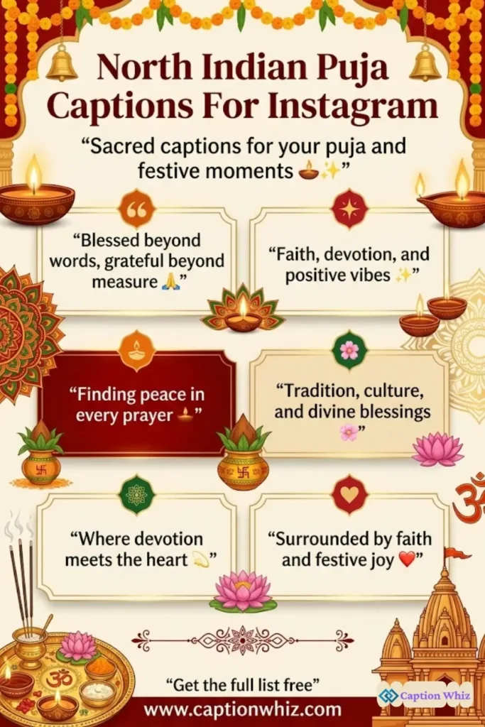 125+ Essential North Indian Puja Captions For Instagram and Quotes to Shine Bright