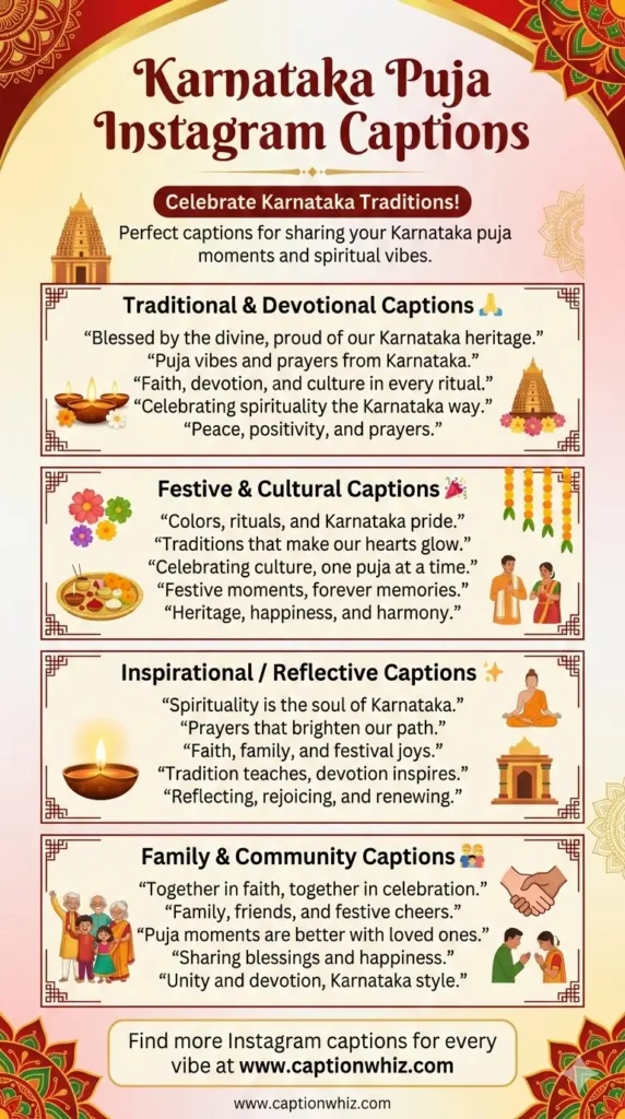 125+ Must-See Karnataka Puja Captions For Instagram and Quotes You Can't Miss