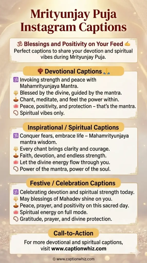 125+ Essential Mrityunjay Puja Captions For Instagram That Inspire and Motivate Quotes