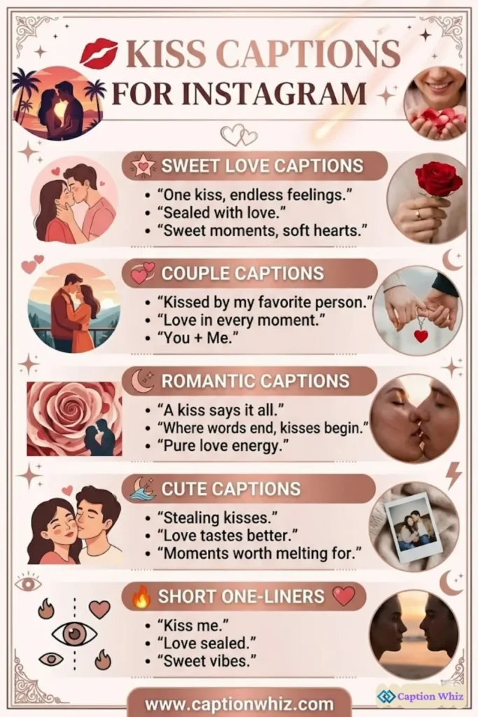 139+ Irresistible Kiss Captions For Instagram and Quotes That Ignite Passion