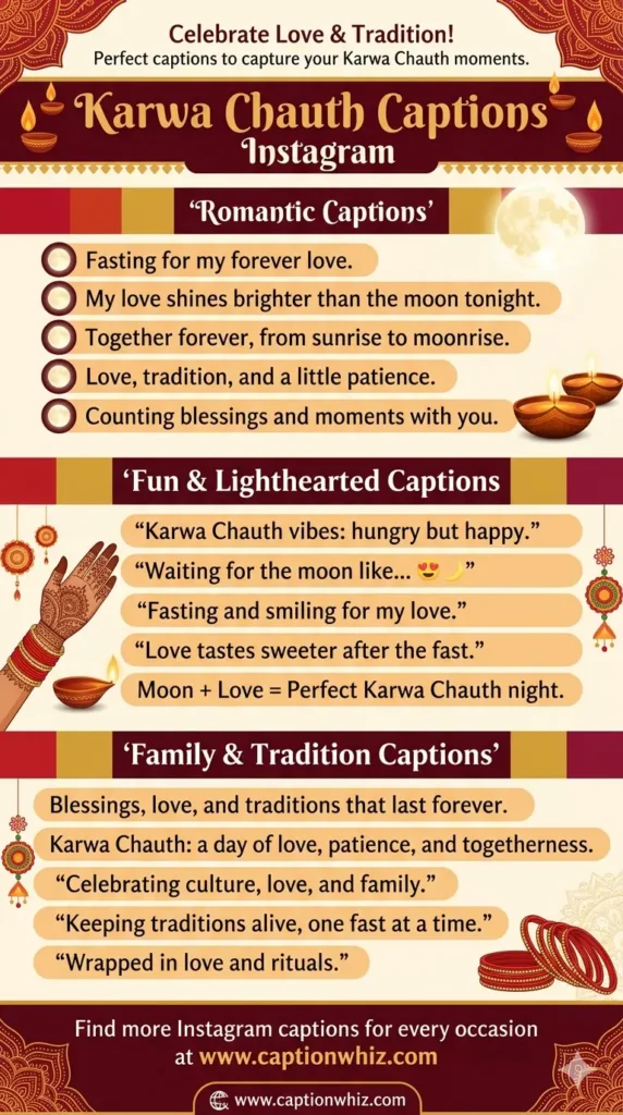 135+ Irresistible Karwa Chauth Captions For Instagram and Quotes to Shine Bright