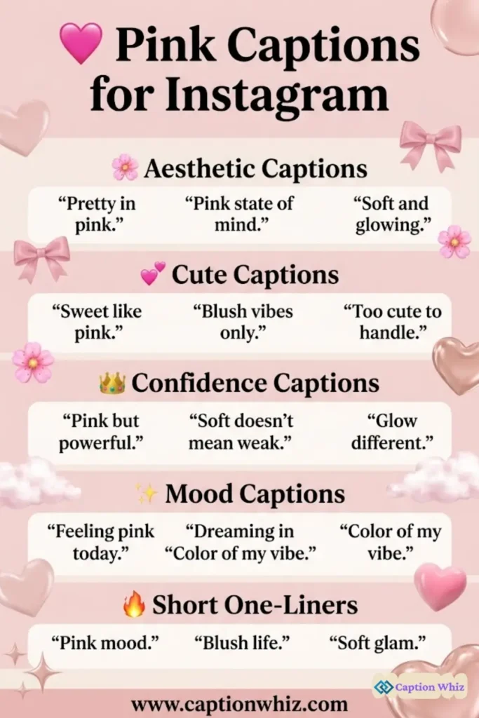 137+ Irresistible Pink Captions For Instagram and Quotes That Spark Joy