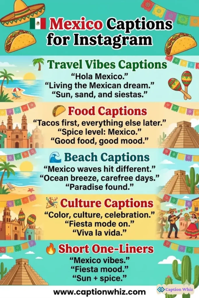 125+ Irresistible Mexico Captions For Instagram and Quotes That Spark Adventure