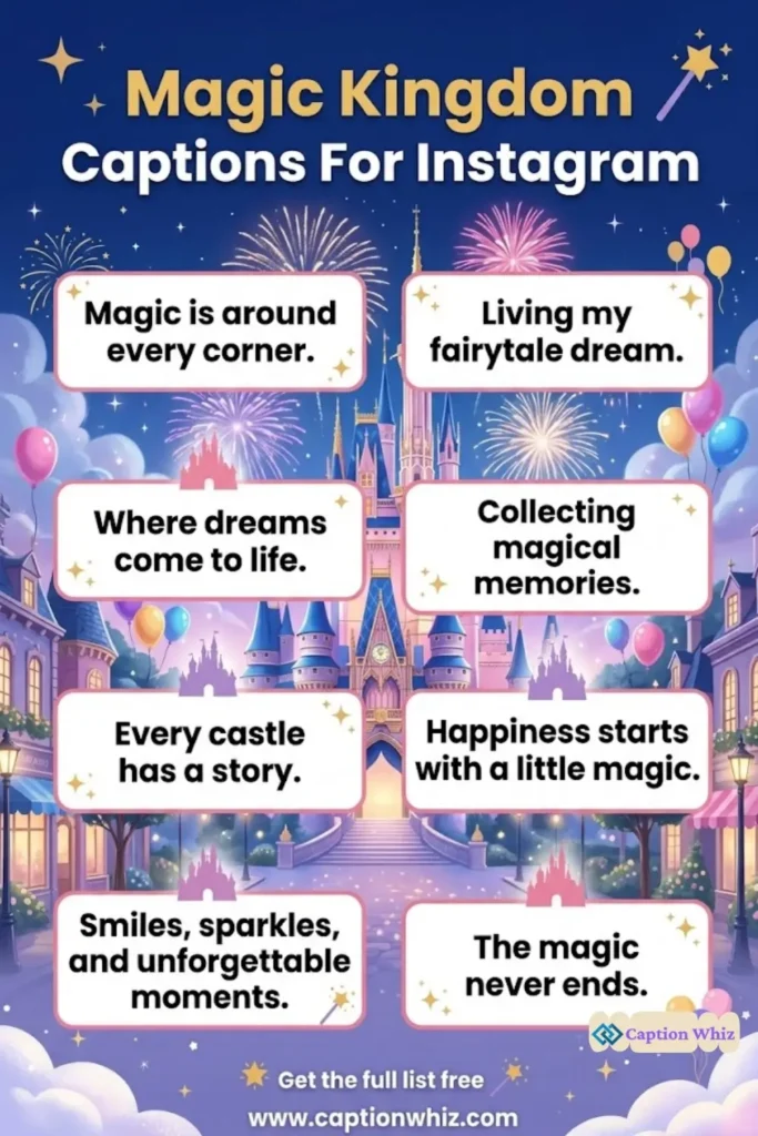 125+ Enchanting Magic Kingdom Captions For Instagram and Quotes You Need Now