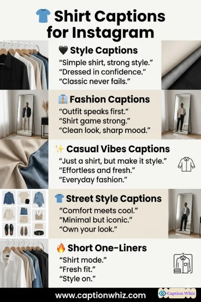 123+ Must-See Shirt Captions For Instagram and Quotes to Boost Your Style Game