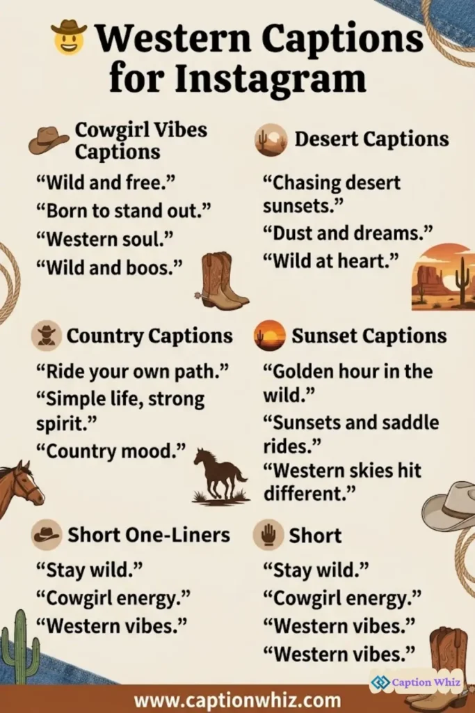 149+ Essential Western Captions For Instagram That Spark Adventure and Connection Quotes