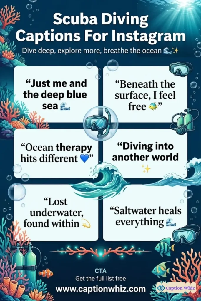 135+ Unforgettable Scuba Diving Captions For Instagram That Make Waves and Inspire Quotes