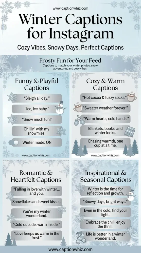 125+ Essential Winter Captions For Instagram and Quotes to Warm Your Feed