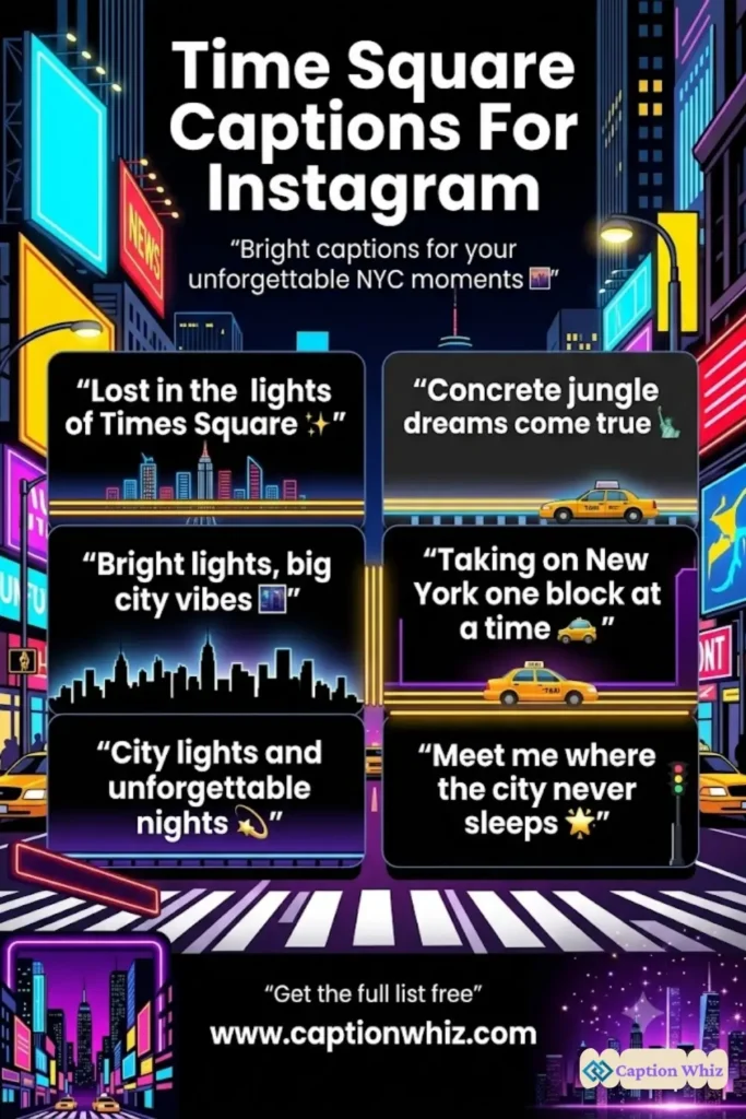 125+ Unforgettable Time Square Captions For Instagram and Quotes You Need Now