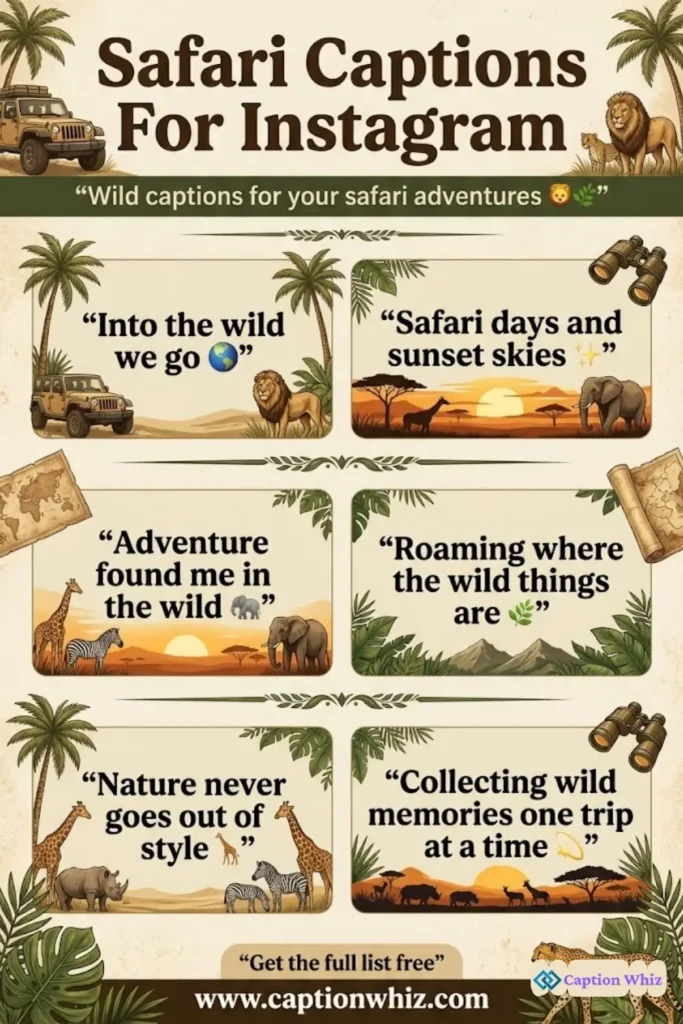 149+ Unforgettable Safari Captions For Instagram and Quotes That Ignite Adventure