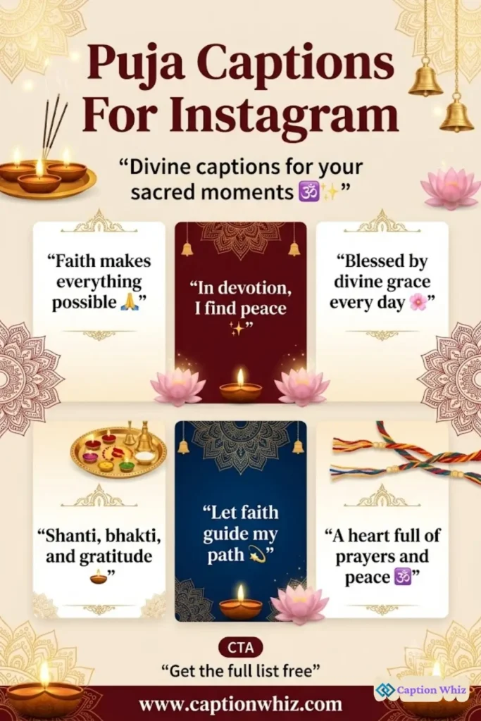 145+ Essential Puja Captions For Instagram That Spark Joy and Connection Quotes