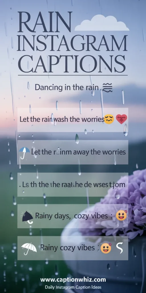 127+ Essential Rain Captions For Instagram and Quotes to Brighten Your Day