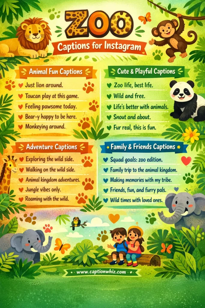 153+ Unforgettable Zoo Captions For Instagram and Quotes to Captivate Your Audience
