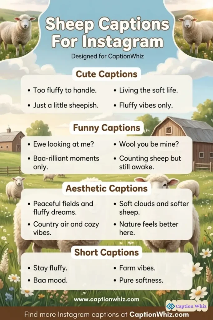 147+ Essential Sheep Captions For Instagram That Will Make Your Followers Smile Quotes