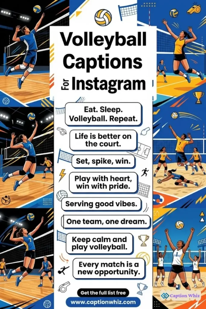 127+ Unforgettable Volleyball Captions For Instagram and Inspiring Quotes in 2026