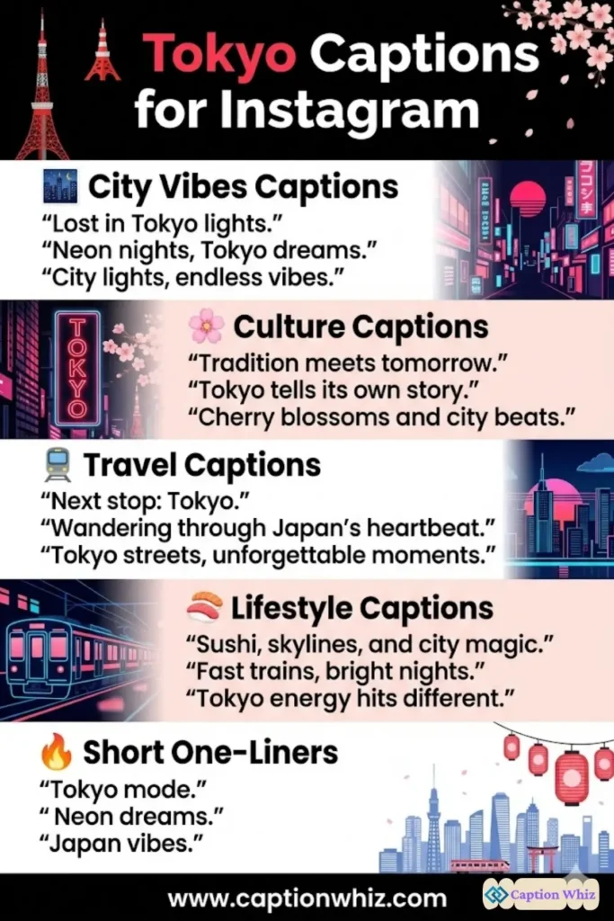 149+ Essential Tokyo Captions For Instagram That Spark Curiosity and Engagement Quotes