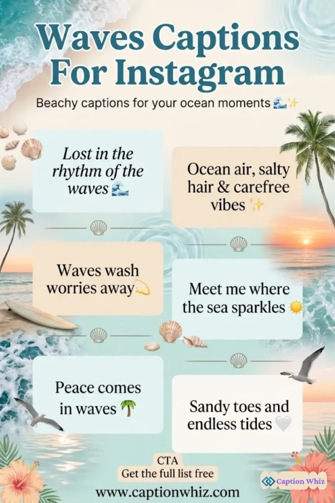 123+ Unforgettable Waves Captions For Instagram That Inspire and Captivate Quotes