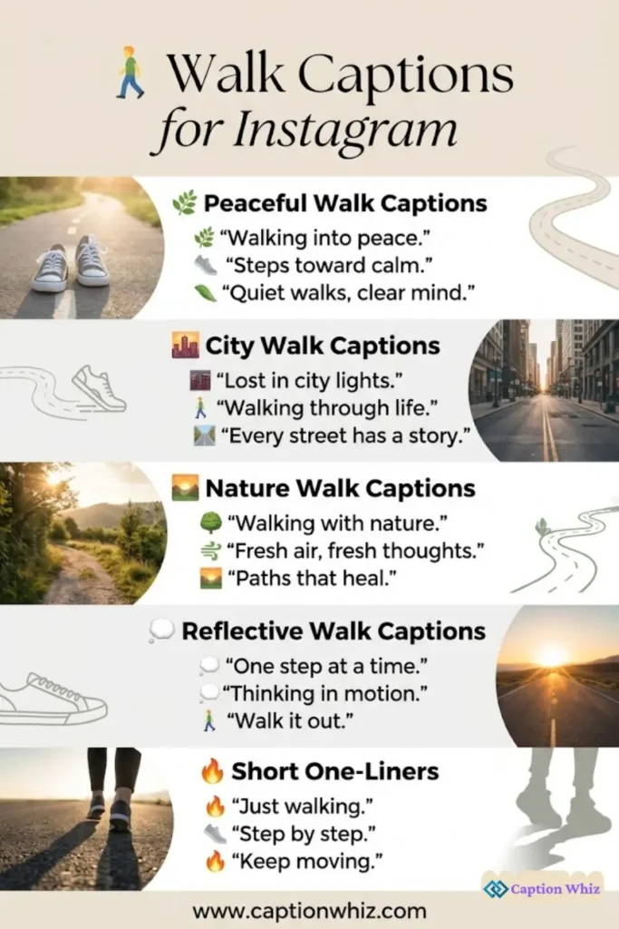 153+ Inspiring Walk Captions For Instagram and Quotes to Boost Your Journey