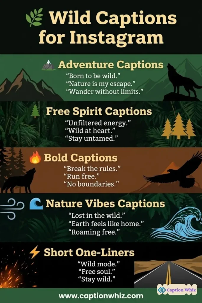 137+ Unforgettable Wild Captions For Instagram That Spark Curiosity and Fun Quotes