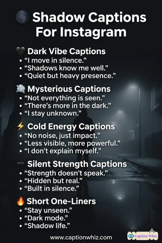 137+ Must-Have Shadow Captions For Instagram That Transform Your Quotes Game